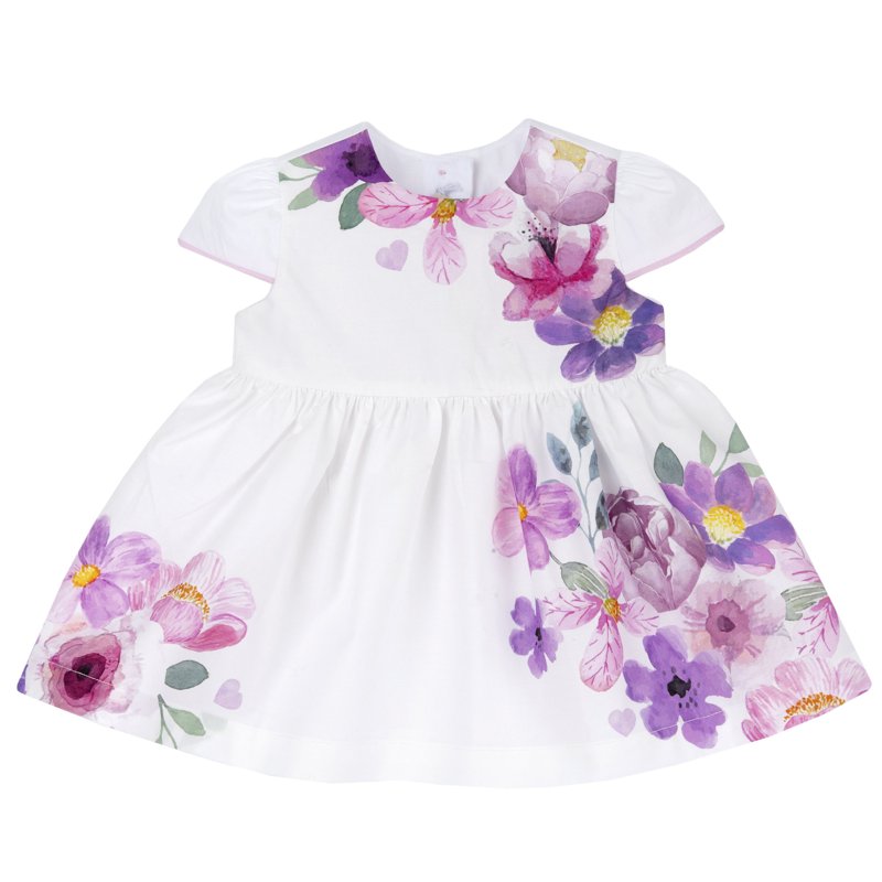 DRESS SLEEVELESS - WHITE/PINK