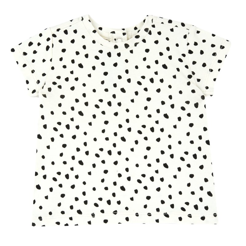 T-SHIRT SHORT SLEEVE - WHITE/BROWN