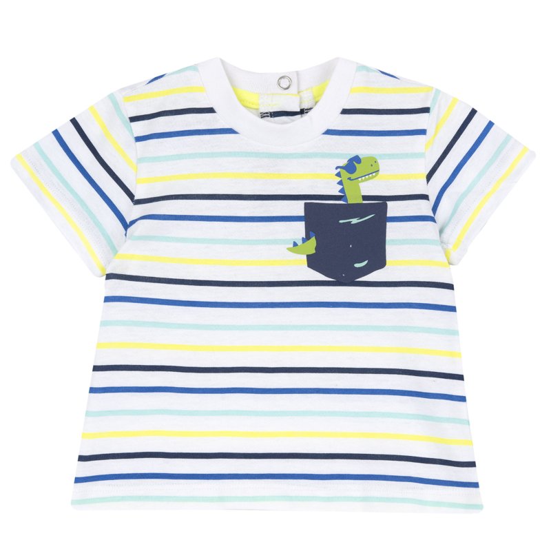 T-SHIRT SHORT SLEEVE - WHITE/BLUE