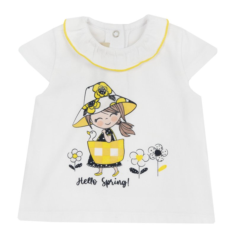 T-SHIRT SHORT SLEEVE - WHITE/YELLOW
