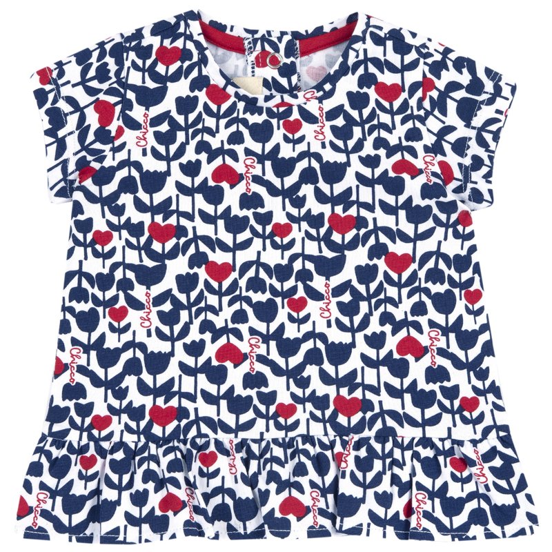 T-SHIRT SHORT SLEEVE - BLUE PRINTED