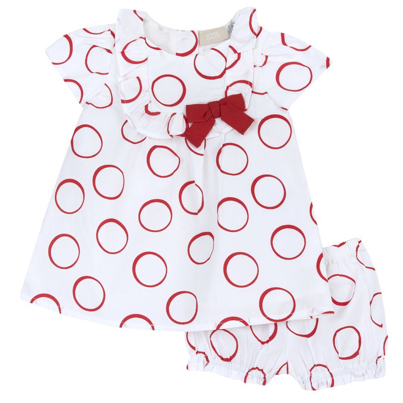 SET 2: DRESS SLEEVELESS + UNDERPANTS - WHITE/RED/GREY