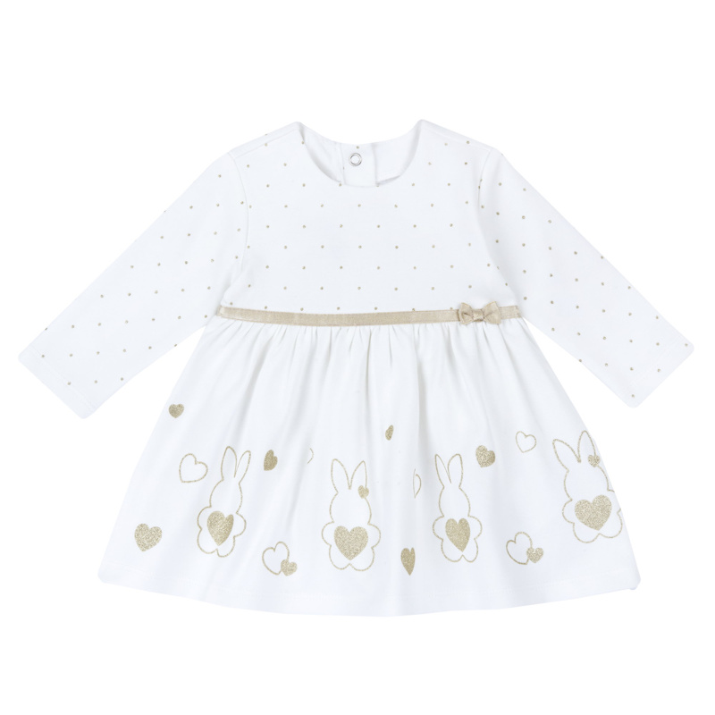 DRESS LONG SLEEVE - WHITE