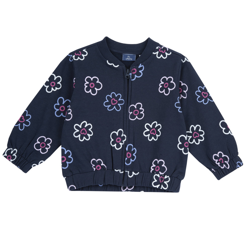 CARDIGAN - BLUE PRINTED