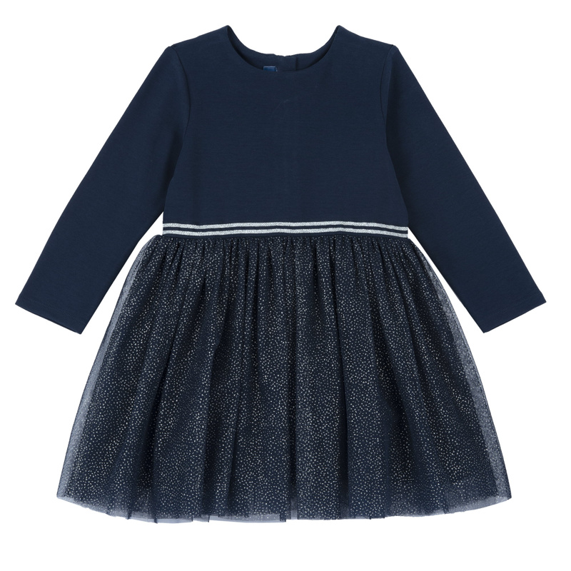 DRESS LONG SLEEVE - DARK BLUE