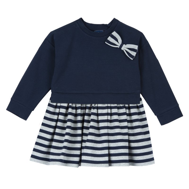 DRESS LONG SLEEVE - STEEL