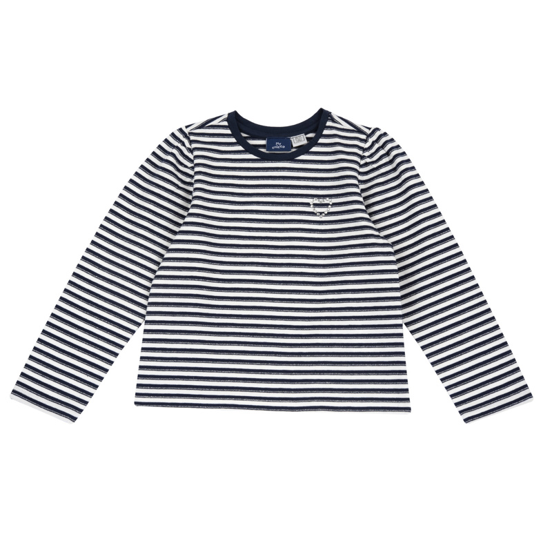 T-SHIRT LONG SLEEVE - WHITE/BLUE