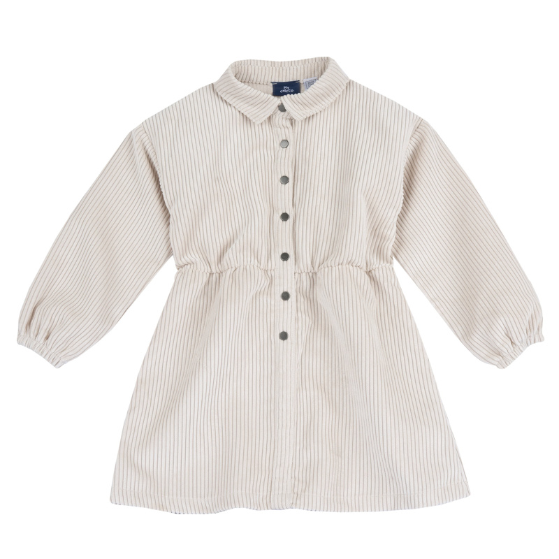 DRESS LONG SLEEVE - LIGHT NATURAL
