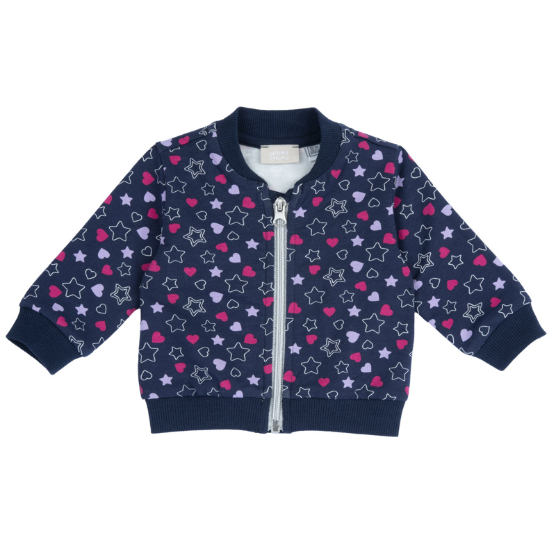 CARDIGAN - BLUE PRINTED