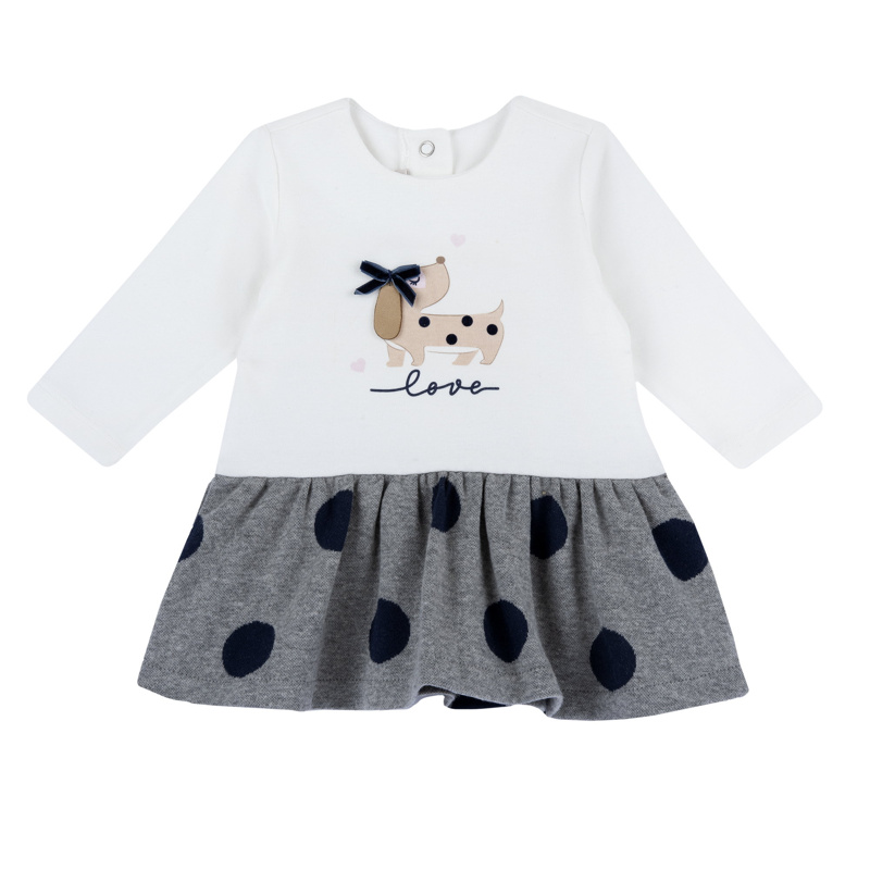 DRESS LONG SLEEVE - MEDIUM GREY