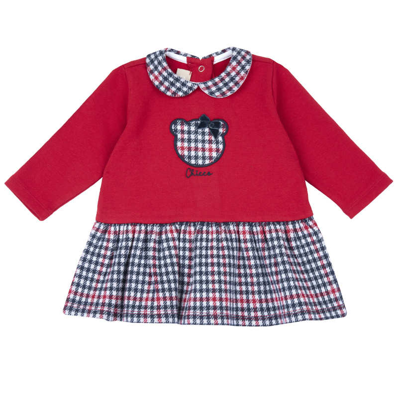 DRESS LONG SLEEVE - MEDIUM RED