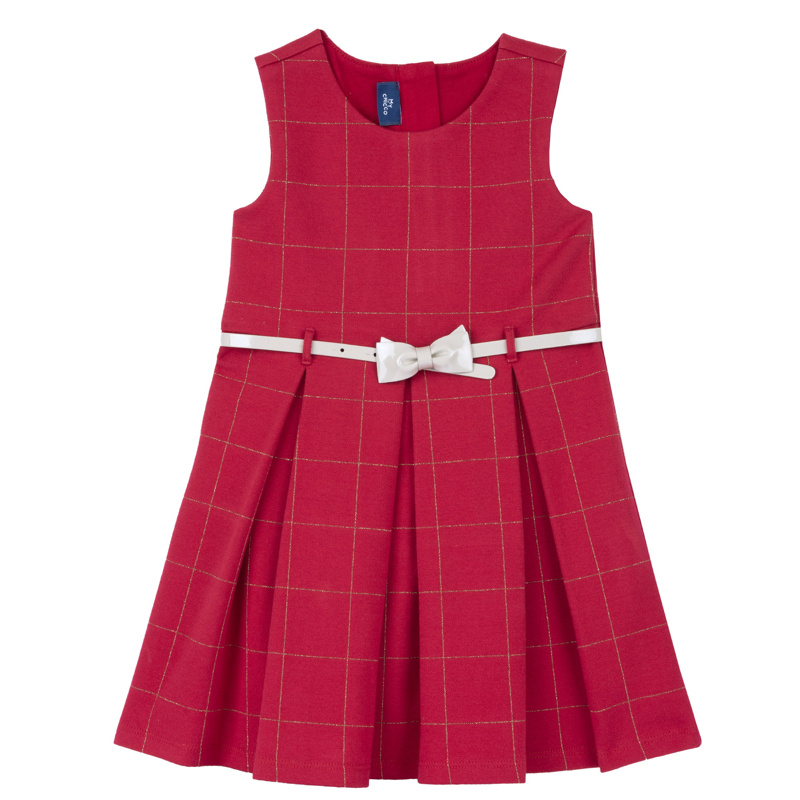 DRESS SLEEVELESS - RED STRIPED