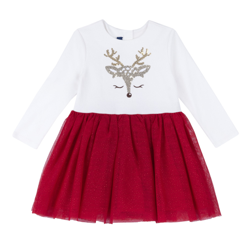 DRESS LONG SLEEVE - WHITE