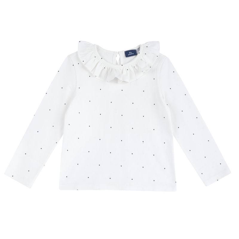 T-SHIRT LONG SLEEVE - WHITE/BLUE