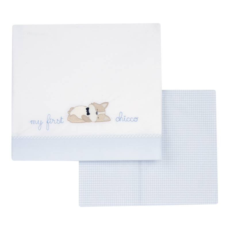 HEADBAND - WHITE/LIGHT BLUE