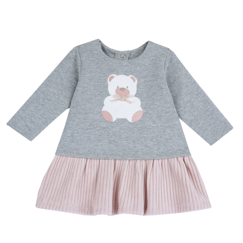 DRESS LONG SLEEVE - MEDIUM GREY