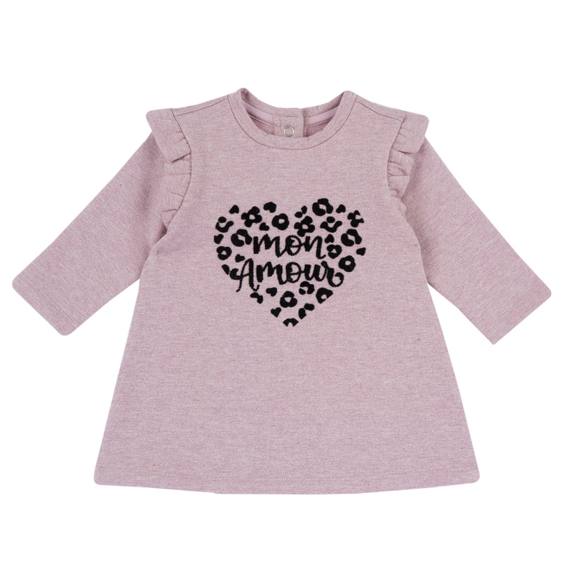 DRESS LONG SLEEVE - MEDIUM PINK