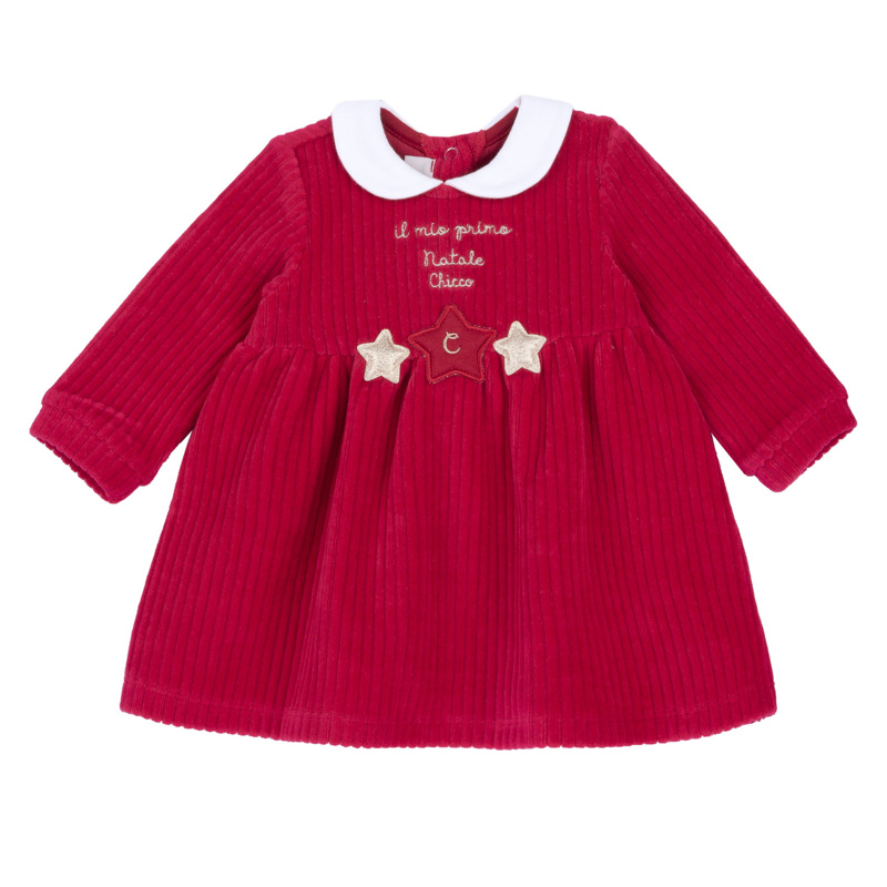 DRESS LONG SLEEVE - MEDIUM RED
