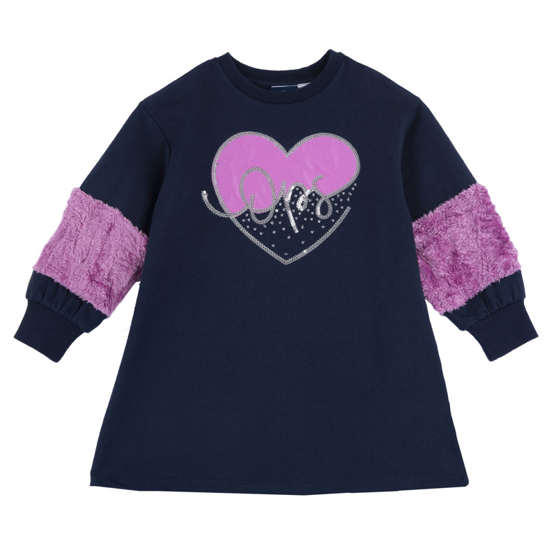DRESS LONG SLEEVE - DARK BLUE