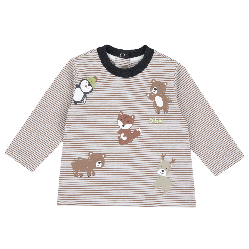 T-SHIRT LONG SLEEVE - NATURAL STRIPED