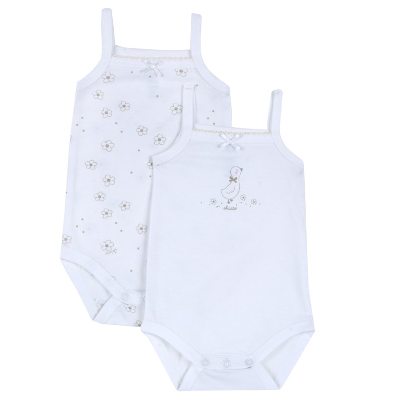 BODYSUIT SLEEVELESS 2 PACK - WHITE