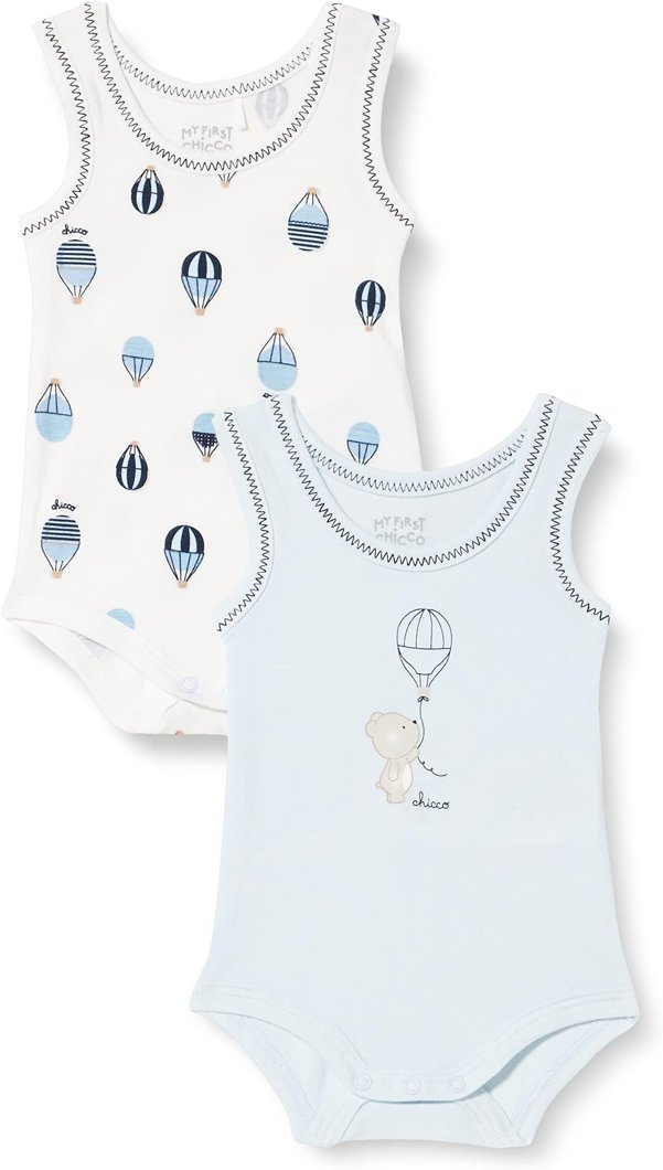 BODYSUIT SLEEVELESS 2 PACK - LIGHT BLUE