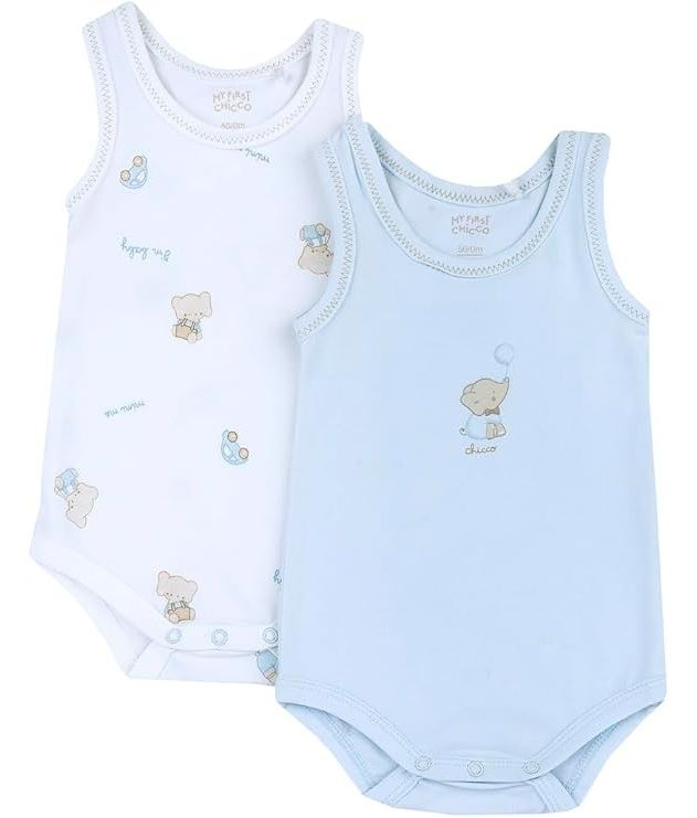 BODYSUIT SLEEVELESS 2 PACK - LIGHT BLUE