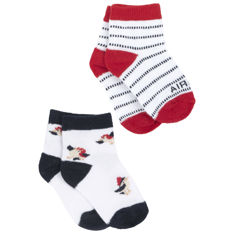 SOCKS 2 PACK - WHITE/BLUE