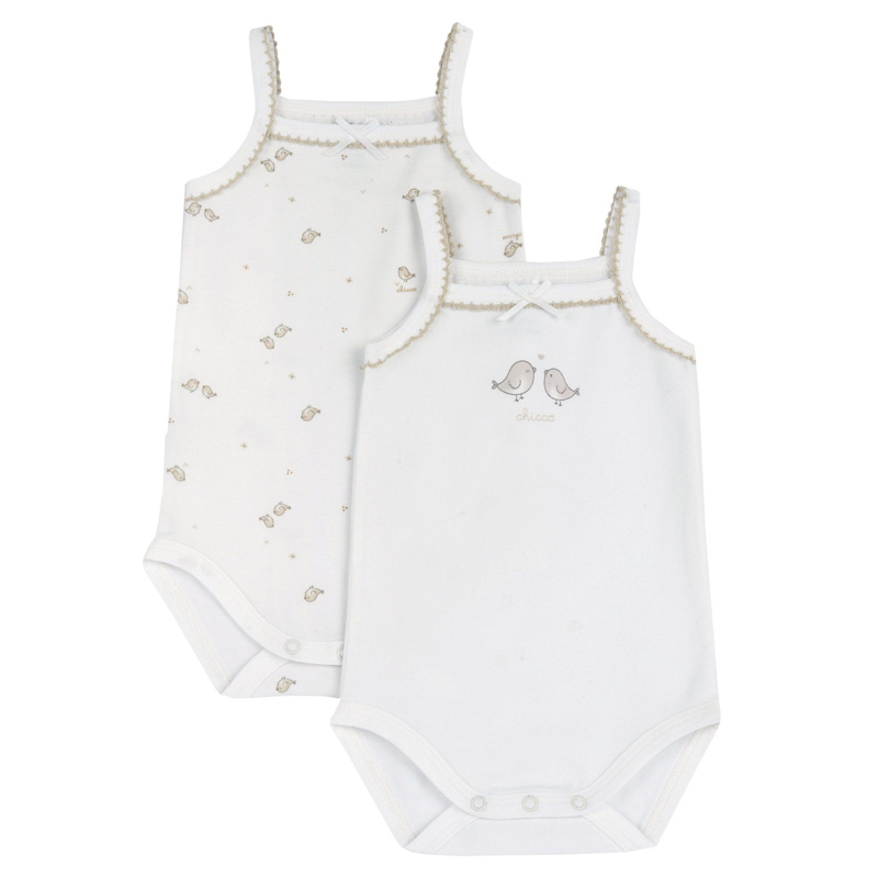 BODYSUIT SLEEVELESS 2 PACK - WHITE