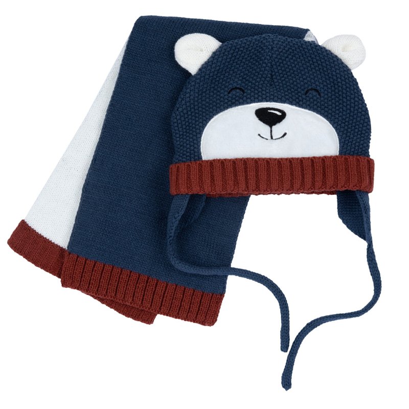 SET 2: HAT + SCARF - MEDIUM BLUE