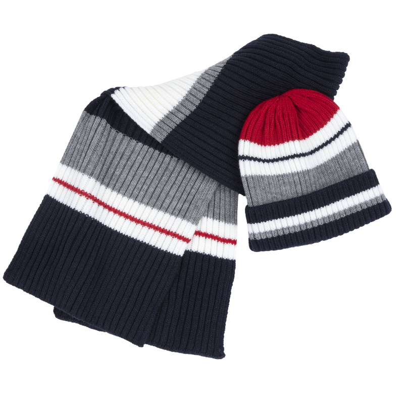 SET 3: DRESS LONG SLEEVE + LEGGINGS + HAT - DARK BLUE