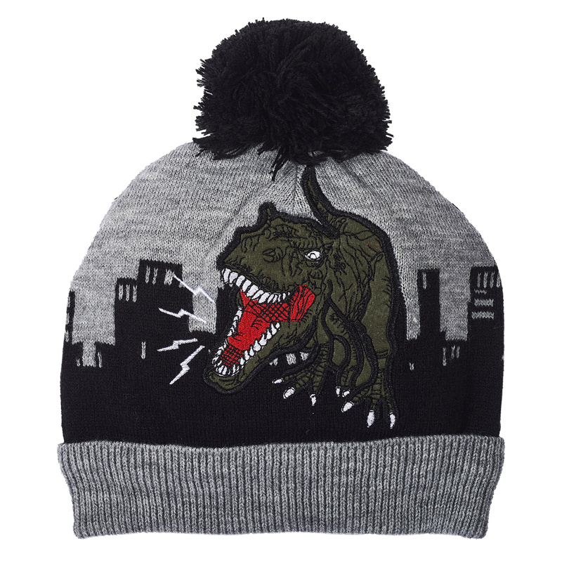 SET 3: DRESS LONG SLEEVE + LEGGINGS + HAT - DARK GREY