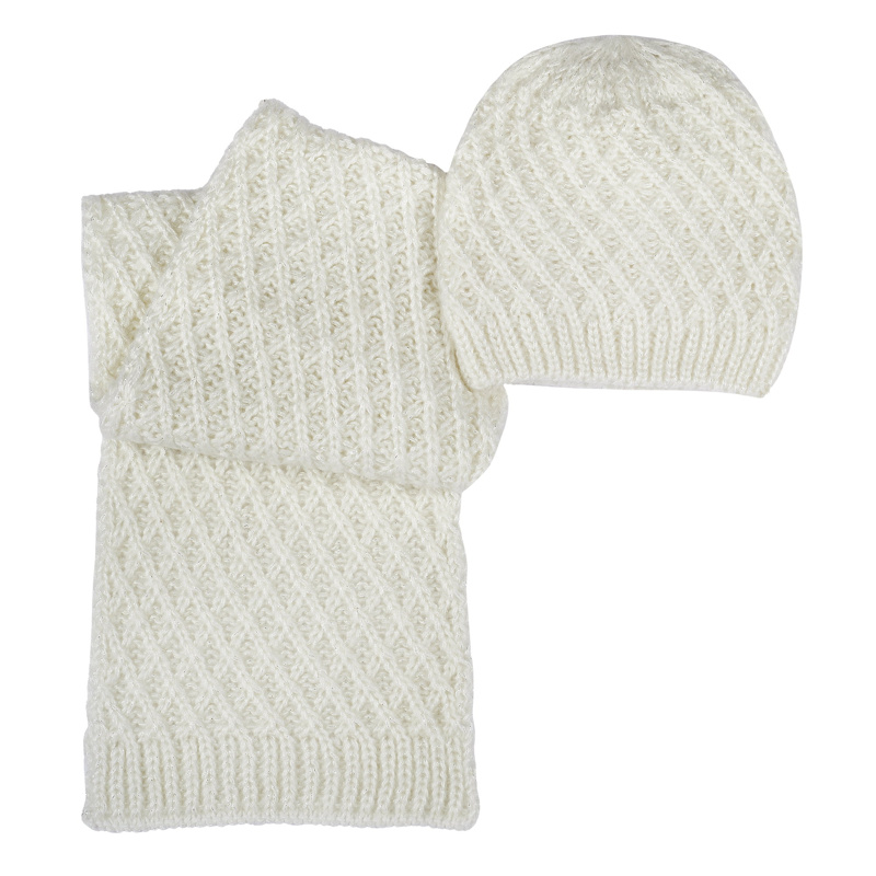 SET 3: DRESS LONG SLEEVE + LEGGINGS + HAT - WHITE
