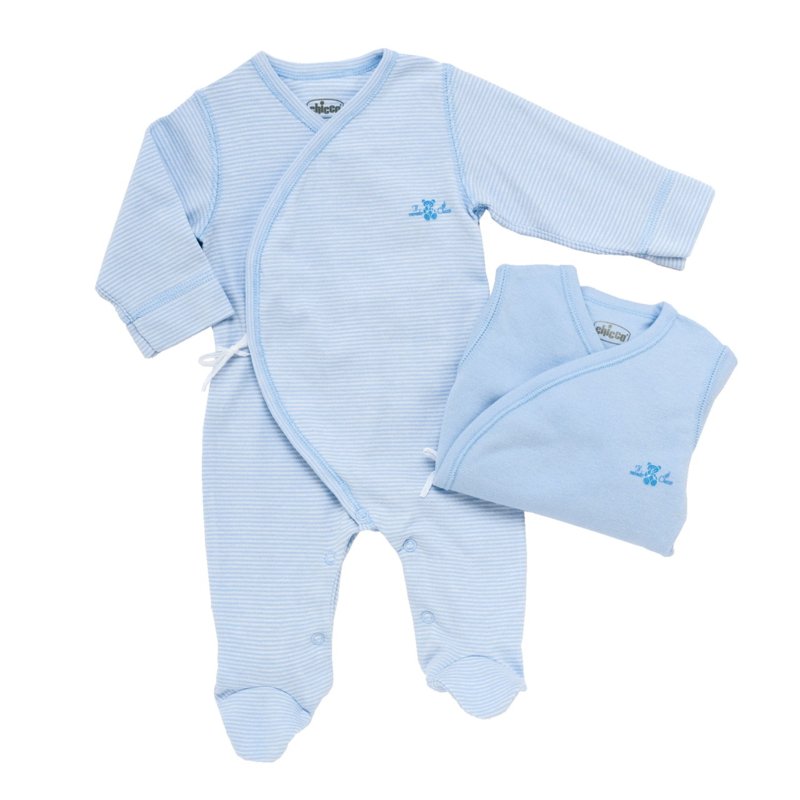 BODYSUIT LONG SLEEVE 2 PACK - LIGHT BLUE