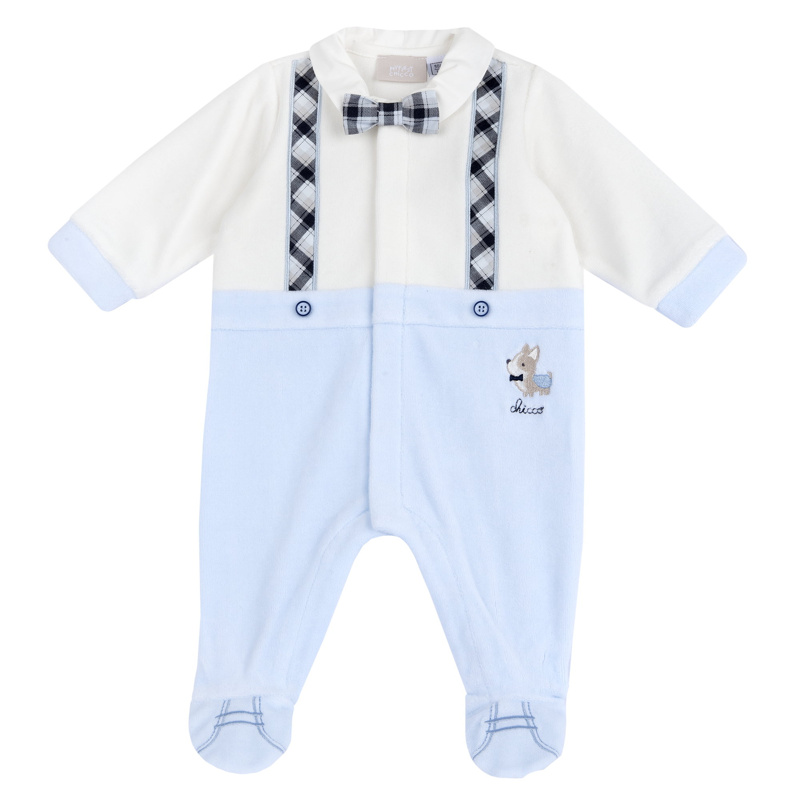 JUMPSUIT - WHITE/LIGHT BLUE