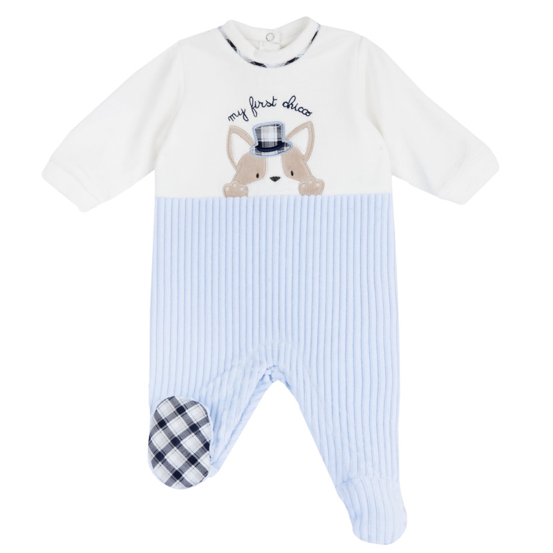 JUMPSUIT - WHITE/LIGHT BLUE