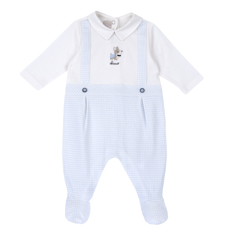 JUMPSUIT - WHITE/LIGHT BLUE
