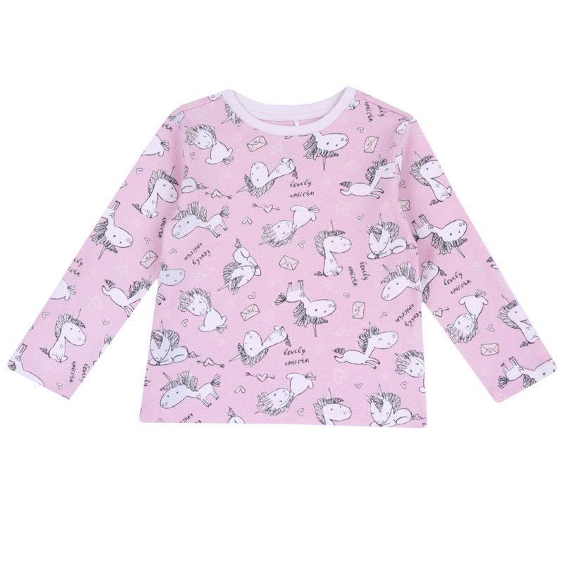 T-SHIRT LONG SLEEVE - PINK PRINTED