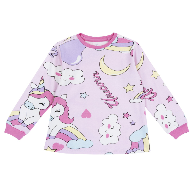 T-SHIRT LONG SLEEVE - PINK PRINTED