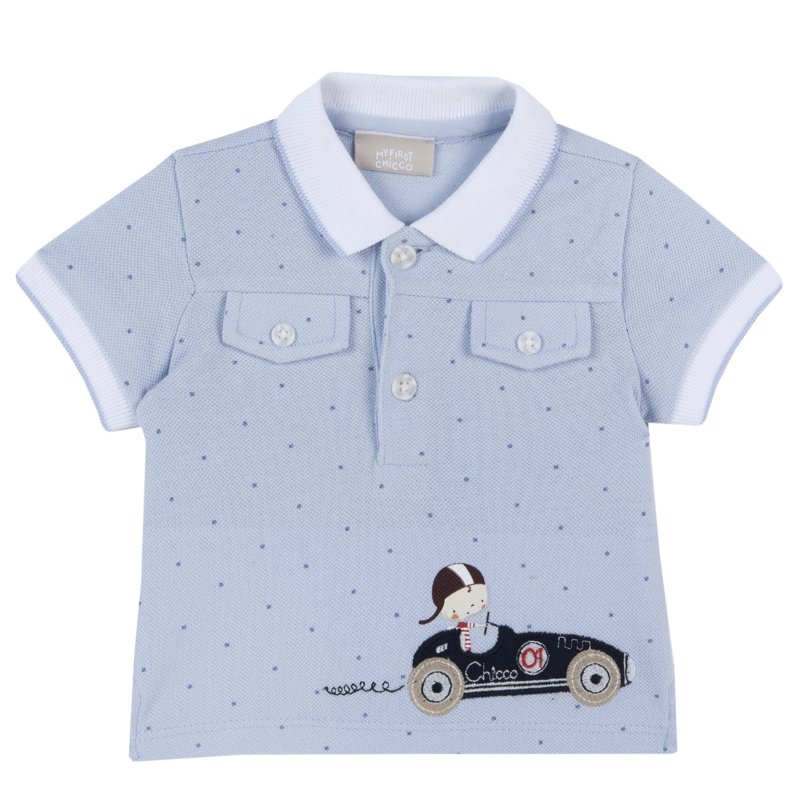 POLO SHORT SLEEVE - WHITE/BLACK