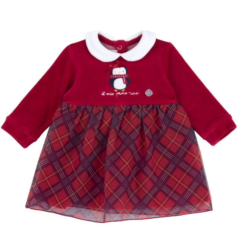 DRESS LONG SLEEVE - MEDIUM RED