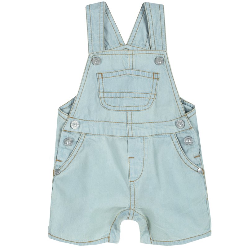 JEANS SHORT DUNGAREES - LIGHT BLUE