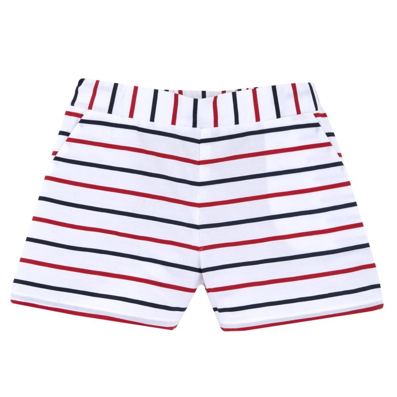 SHORTS - WHITE/RED