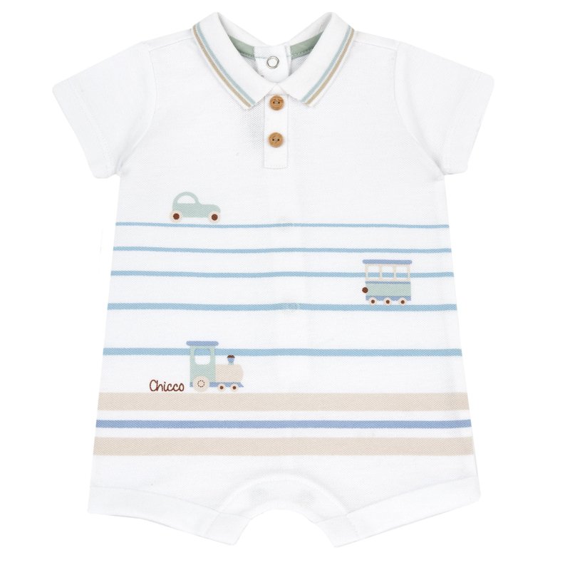 ROMPER SHORT SLEEVE - WHITE
