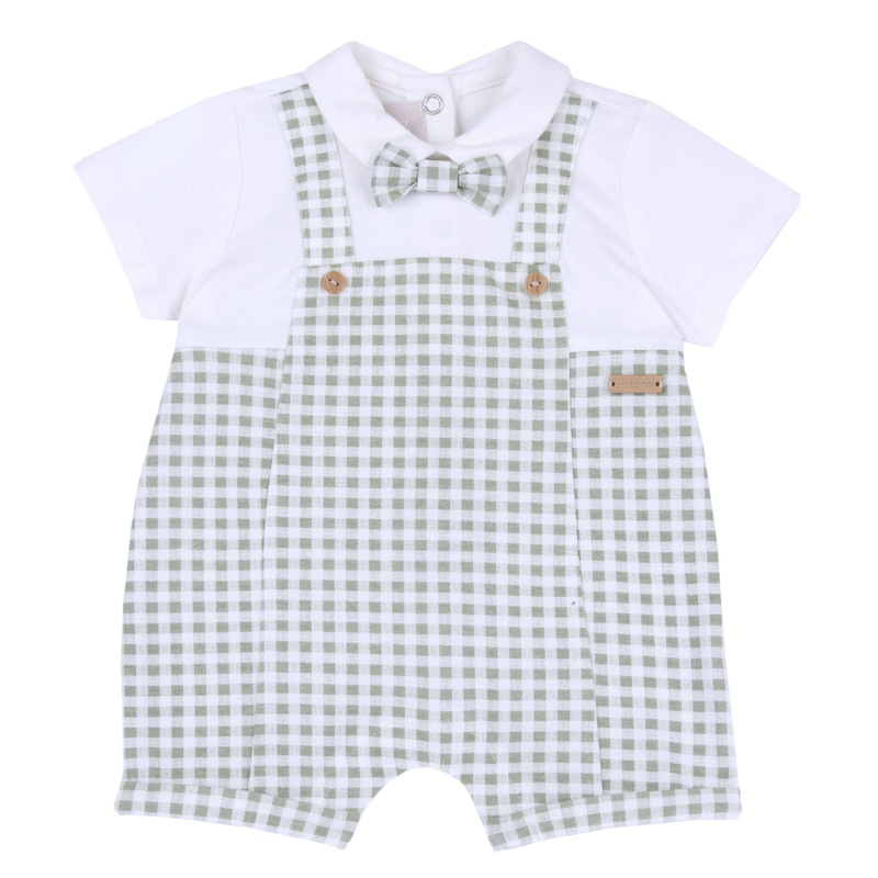 ROMPER SLEEVELESS - GREEN PRINTED