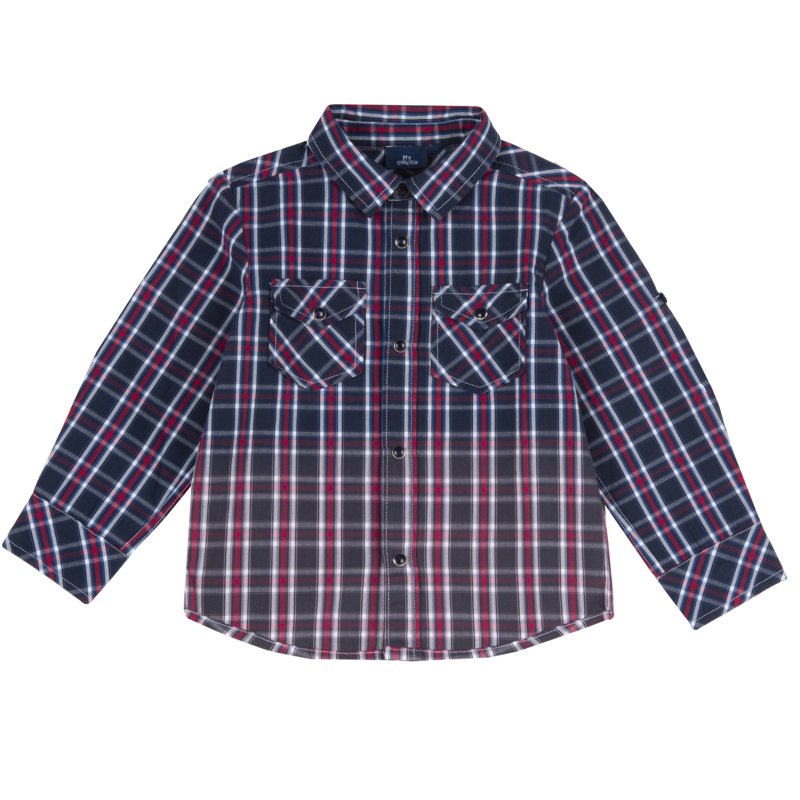 SHIRT LONG SLEEVE - WHITE/BLUE