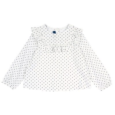 SHIRT LONG SLEEVE - WHITE/BLUE