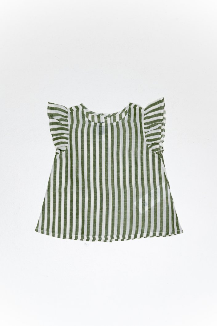 SHIRT SLEEVELESS - NATURAL STRIPED