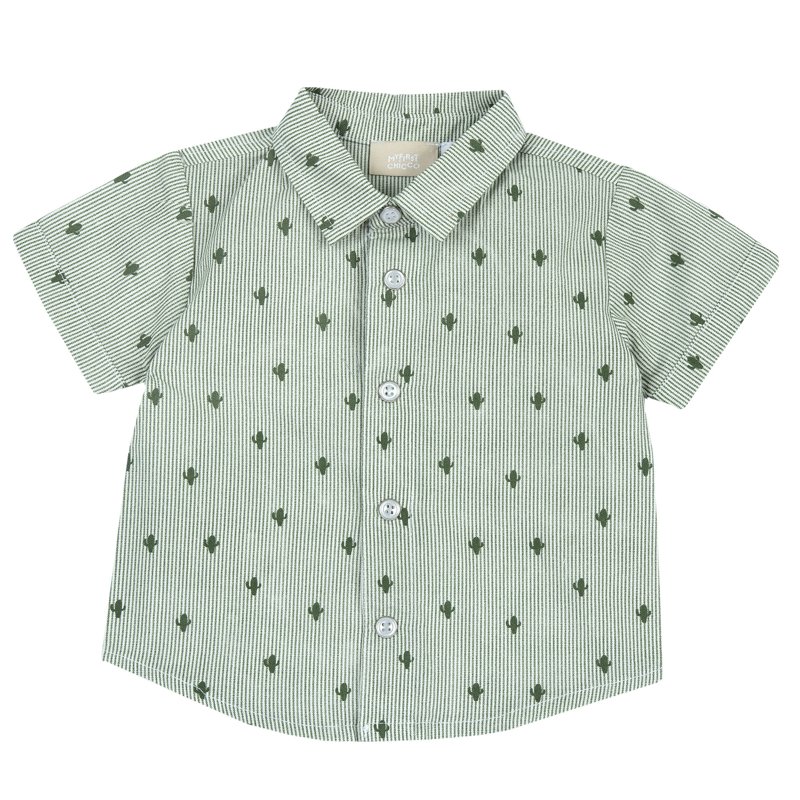 SHIRT SHORT SLEEVE - WHITE/GREEN