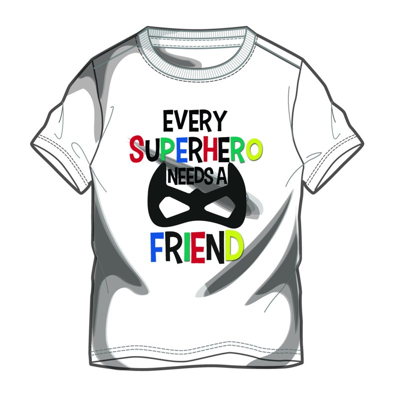 T-SHIRT SHORT SLEEVE - WHITE/BLACK